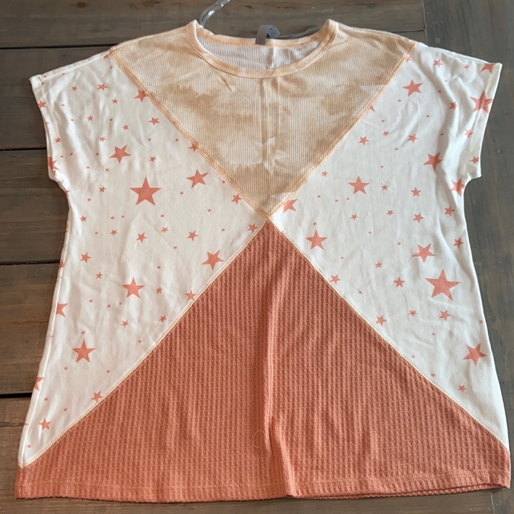 Pink and White Split Shirt